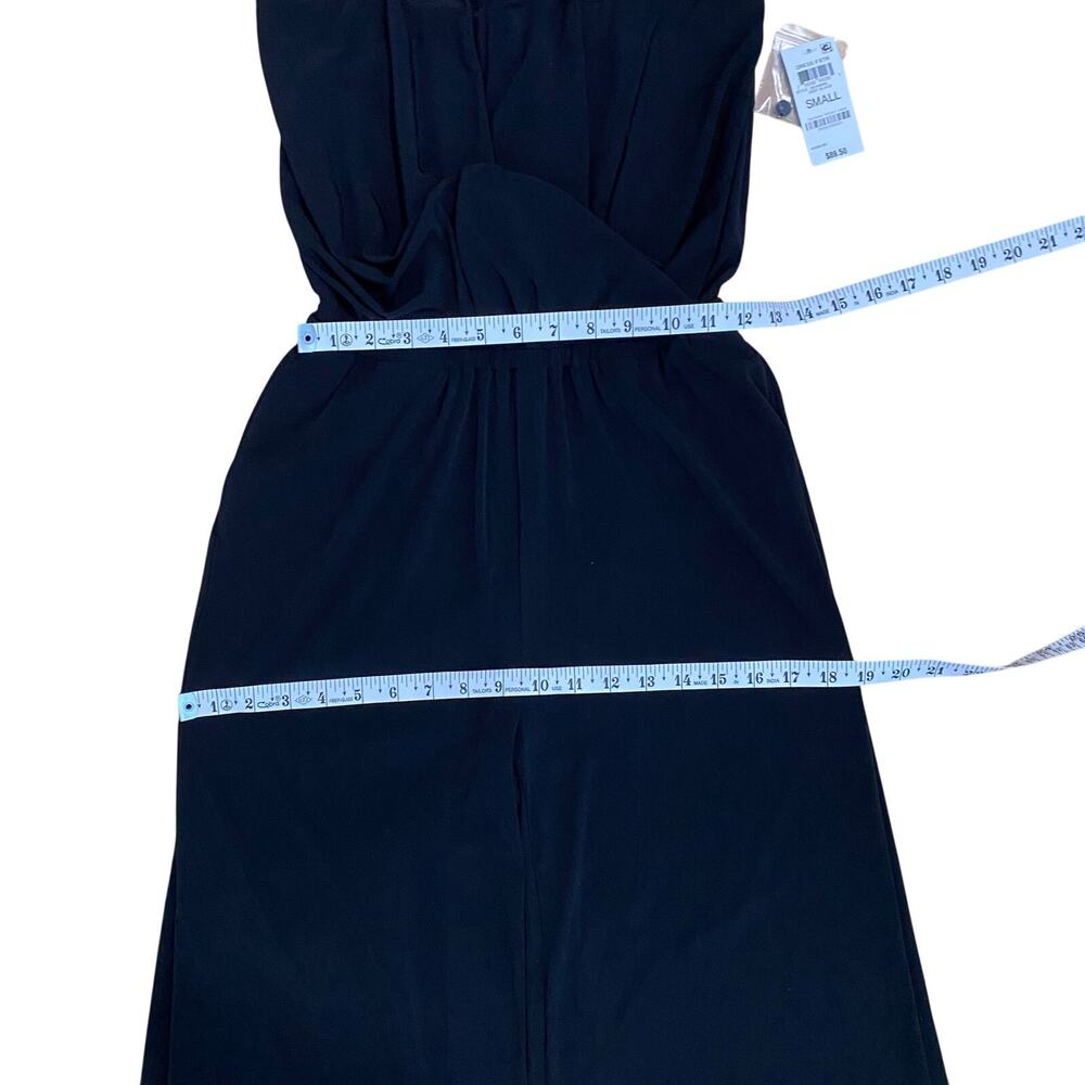 INC Womens Black Halter Jumpsuit Size Small Cowl Neck Wide Leg Stretch Ankle NWT - Picture 7 of 12